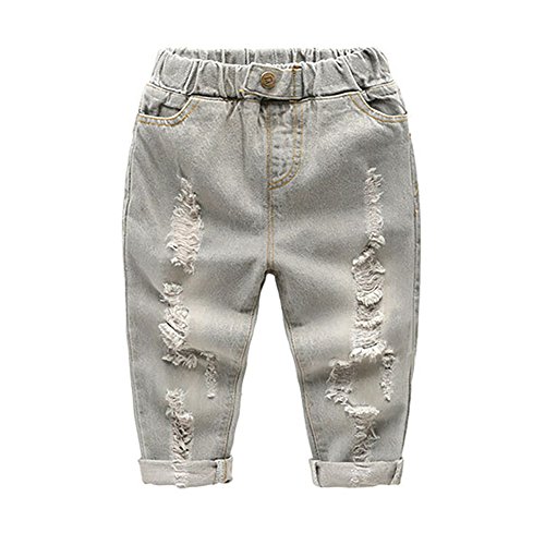 Fashion Boys Casual Elastic Ripped Cotton Stylish Jeans