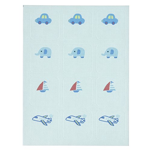 ゆにねーむ 洗濯 タグ に貼る シール アイコン男の子 12ピース×1シート UN-140