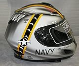 Small GHOST RIDER Jolly Rogers F-14 Tomcat US NAVY Style Motorcycle Helmet with Built In LED Lights!