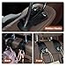 CoBak Headrest Hooks for Car - Universal Premium Stitched Leather and Aluminum-Magnesium Alloy Double Car Seat Back Storage Hook for Purses, Handbags, Bags (2 Pack),Black