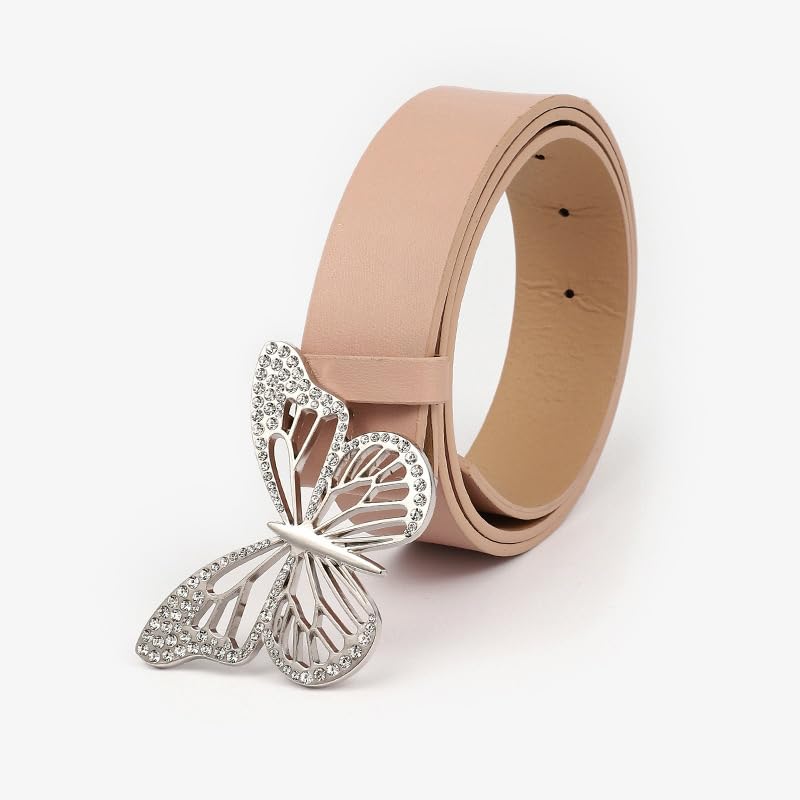 COTIM COYIN Women's Leather Waist Belt With Butterfly Metal Buckle4