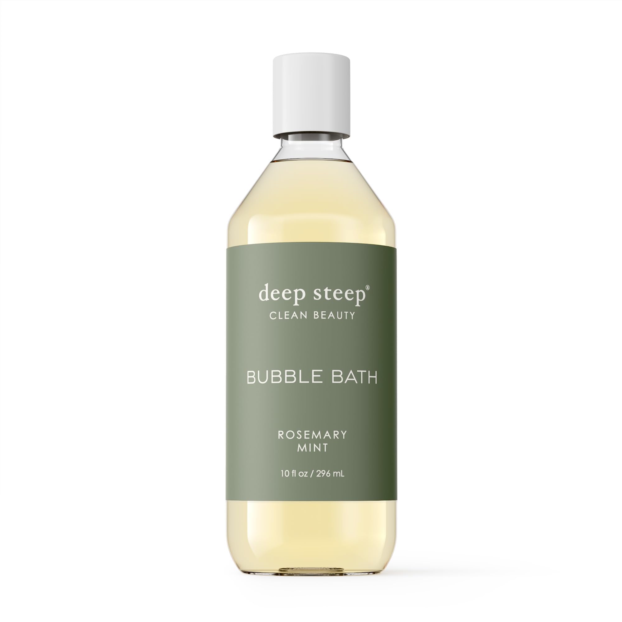 Bubble Bath, Rosemary Mint, 10 oz – Soothing Soak with Shea Butter, Argan Oil, Aloe Vera & Coconut Oil – Vegan, Sulfate-Free, PH-Balanced Clean Beauty