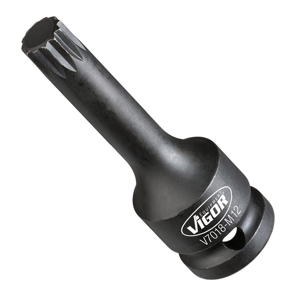 Vigor V7018-M12 1/2 Inch Multi-Tooth Socket Insert M12