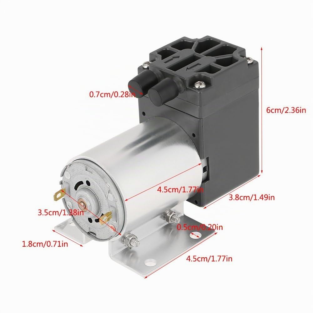 Mini Vakuumpumpe Unterdruck Saugpumpen DC 12 V 500mA mit Halter (120kpa 5L/min)