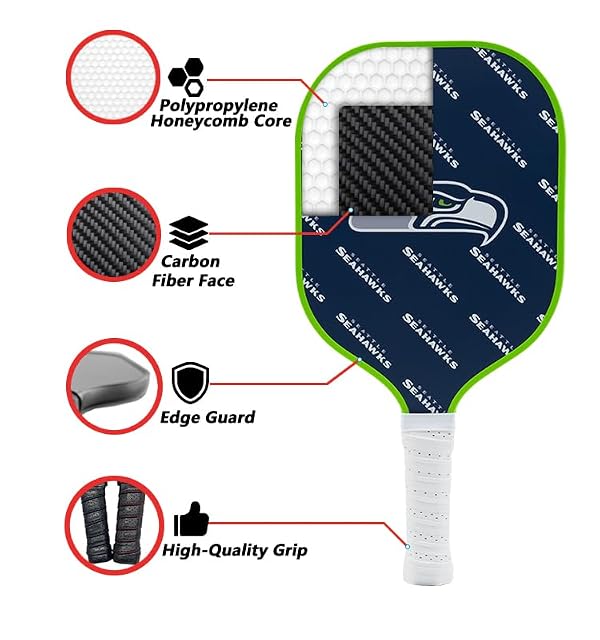 Team Golf Parrot Paddles NCAA Boise St Sport Pickleball Paddle by Team Golf - Image 5