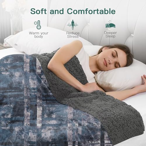 Image of Cloth Fusion Sherpa Fleece AC Blanket for Winter, Single 60x90 inch