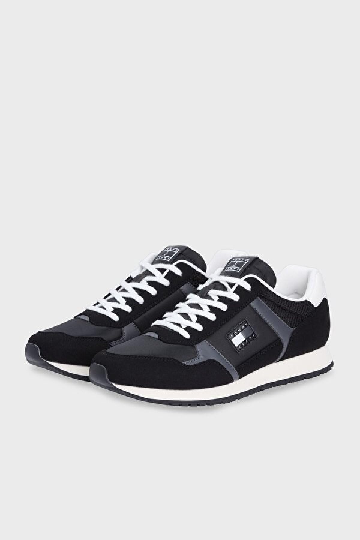 Tommy Jeans Tjm Runner Casual Em0Em01590, Basso Top, Uomo, Nero (Black), 43 EU