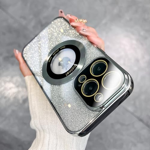 Coque dégradé paillettes pour iPhone 11 avec protection de lentille en verre