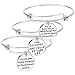 YeeQin Pack of 3 Inspirational Bangle Bracelets, Inspirational Gifts, Inspirational Jewelry, Women Bangles, Strength Believe Confidence Gift (Pack of 3 Mixed Styles)
