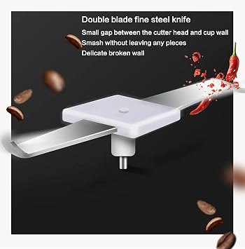 Electric Coffee Spice Grinder Mill, Portable Spice Grinder with Stainless Steel Blades, One Button Coffee Bean Grinder with Fast Speed, for Dry or Wet Food Grinding and Chopping