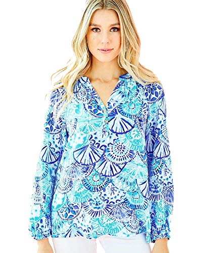 Lilly Pulitzer - Elsa Silk Top (Half Shell, XL)