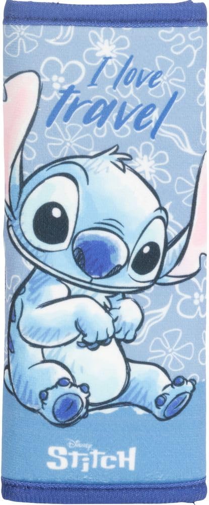 Tataway Softstich-Gürtelschlaufe — Gurtschutz fürs Auto — weich und bequem, Disney-Stitch-Design, ideal für Kinder und Erwachsene — einfach anzubringen und zu reinigen, Autozubehör.