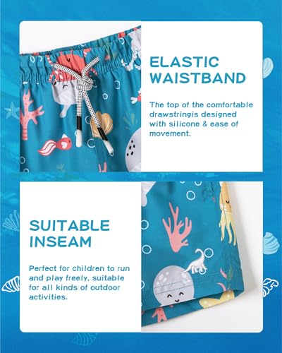 Image of SURF CUZ Boys Swim Trunks Toddler Swim Shorts UPF 50+ Bathing Suit for Boy Swimsuit Quick Dry Mesh Beach Boardshorts Swimwear