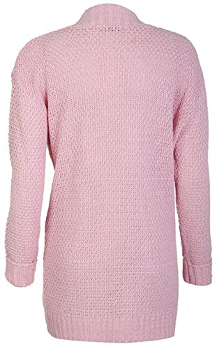 Image of Forever Womens Long Sleeves Plus Size Cable Knitted Grandad Button Cardigan