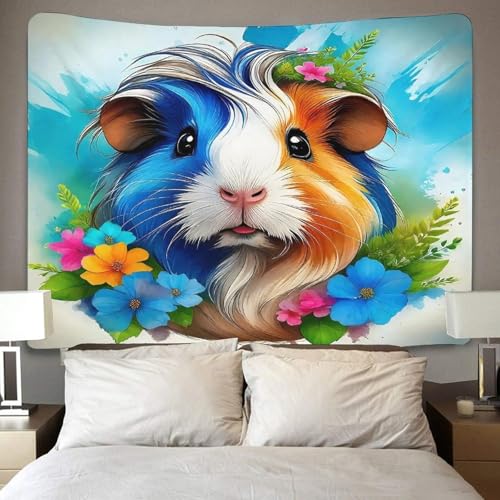 Tenture 3D cochon d'Inde, cadeau idéal de décoration de chambre ado - 4