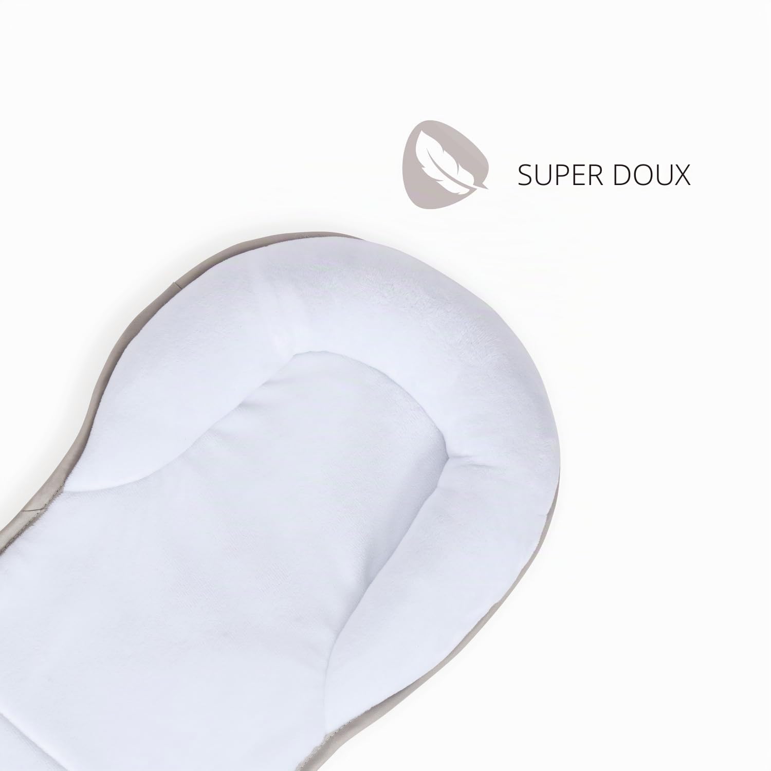hauck Transat Bebe Éveil et Réducteur 2en1 Deluxe, Inclus Arche de Jeux et Structure à Bascule, Compatible Chaise Haute Bébé Alpha+ et Beta+, dès Naissance jusqu’à 9 kg, Harnais 3 Points, Sand Beige