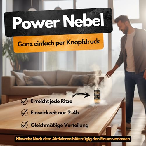 Fogger Abwehrspray – Abwehrmittel gegen Insekten – Mit Zitroneneukalyptusöl – Wirkt gegen Schaben, Flöhe, Motten, Milben, Wanzen & mehr – Insekten Vernebler – Made in Germany (2x150ml)