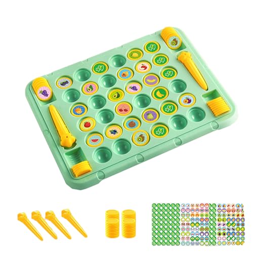 KTUXZCI Ajedrez de memoria de frutas, juego de observación de tablero, actividad divertida para niños de preescolar, para entrenamiento y educación, Animales frutas 52 piezas