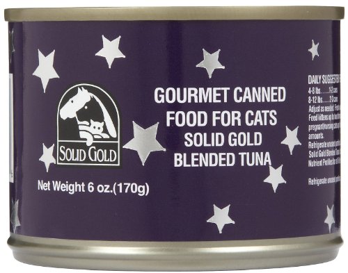 Solid Gold 937243 24-Pack Blended Tuna Canned Food For Cats, 6-Ounce