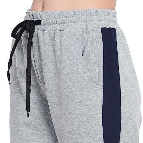 Image of BLUE STAR SHARK Women's Cotton Loopknit Track Pants | Comfortable Lounge Pants for Summer | Casual Pyjamas, Nightwear, Gym, Yoga, Sports, Running | Relaxed Fit Everyday Comfort