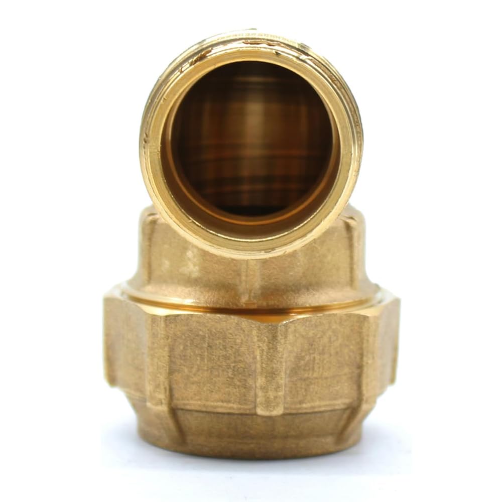Suinga Codo Macho Laton 32mm x 1'' para Tuberia Polietileno | Pack 4 Codos Rosca Macho | Accesorio de Fontaneria Roscado | Certificado Aenor | Conexion Rosca Macho