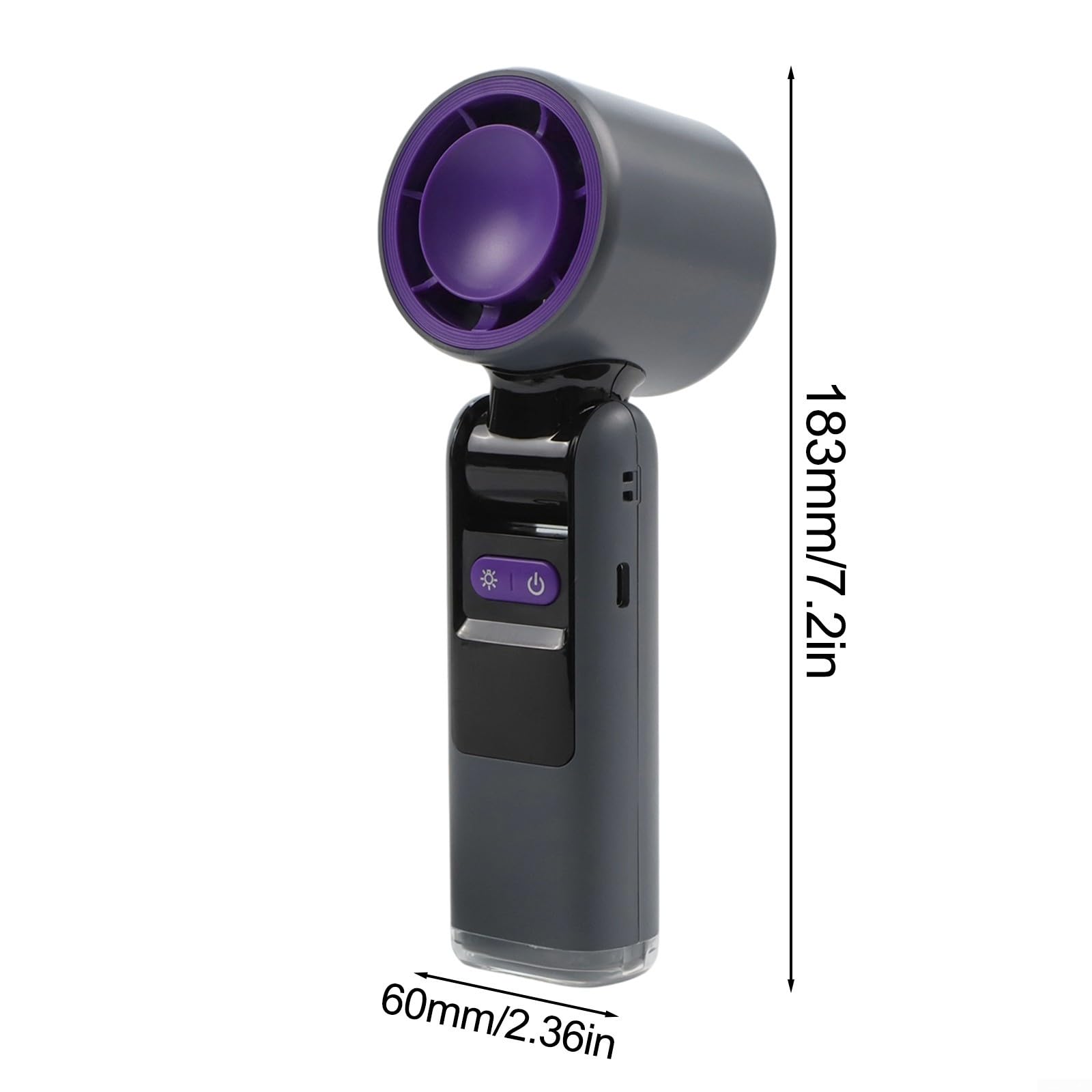 Ventola di raffreddamento portatile Turbo Fan ricaricabile USB Mini ventilatore portatile con display digitale a 100 velocità per picnic all'aperto pronto da viaggio (nero)