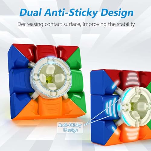Image of Concept Kart MoYu RS3M 2020 3x3 Magnetic Speed Cube Stickerless - Flagship Cube with Factory Magnets, Dual Adjustment System, Anti-Pop Technology, Smooth Turning for Beginners and Speedcubers