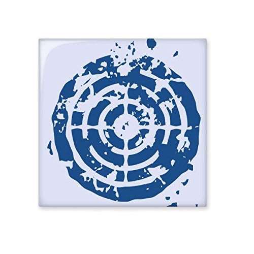 Carreau de céramique bleu paix au design créatif rond pour décoration murale