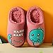 Unisex Adulto Scarpe Pantofole Uomo Invernali,Pantofole per bambini con suola spessa, scarpe in cotone antiscivolo genitore-figlio, -2 pelle rossa_25-26,Cotone Scarpe Caldo Peluche Casa Pattini per