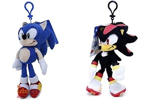 Unleash Adventure with Shadow and Sonic Plush Backpack Clips!