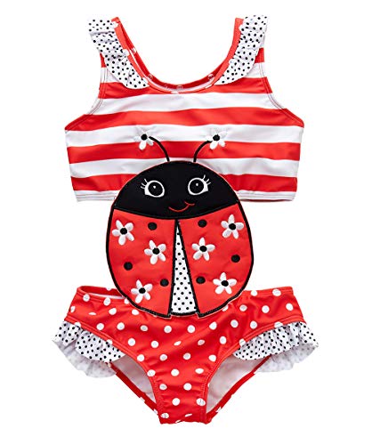 Preisvergleich Produktbild kavkas Baby Mädchen Badeanzug Einteiler Bademode süß Schwimmanzug Bikini (Marienkäfer, 12 Monate)