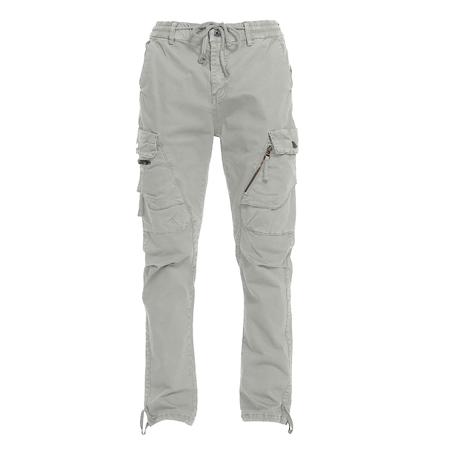 Thermo Arbeitshose Herren Winter Grün Herren Casual Cargohose Workout Jogger Stretch Jogginghose Wanderhose Kordelzughose mit Angelhose Herren