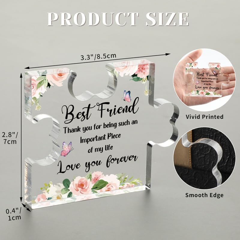 Acrylic Puzzle Plaque Gifts for Best Friend - 2.8x3.3in
