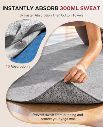 HAPBEAR 24 x 72 Non-Slip Hot Yoga Towel - 9.99 w/ Code + 50% Off Code FOU74RC5 - image 3