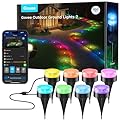 Govee Outdoor Ground Lights 2, 100ft Outdoor Lights for Christmas, 30 Pack RGBIC Pathway Lights, 100LM Warm White, IP67 Waterproof for Garden, Splitter Connector, Works with Alexa, Google Assistant