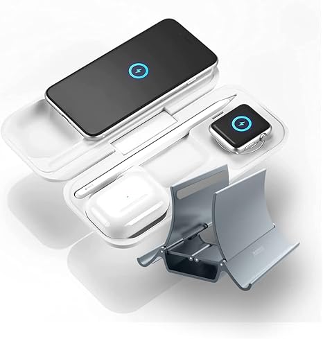 momax airbox foldable 5 in 1 wireless charging power bank with gravity auto locking vertical laptop stand 10000mah mfi certified wireless charging st