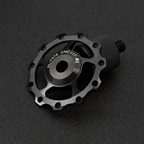 ECSiNG 2PCS Bicycle Rear Derailleur Pulley 11T Jockey Wheel Aluminium Alloy Guide Wheel Bike Derailleur Accessories Metal Bearings for 4/5/6mm Shaft Black
