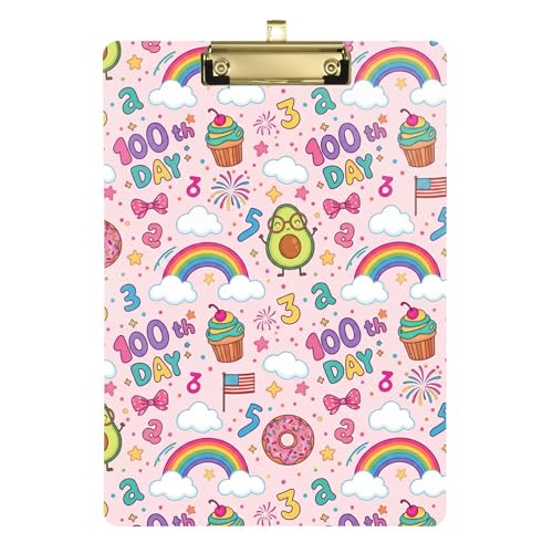 Clipboard Clip A4 Size 12.5" x 9" Metal Clipboard Folder with Low Profile Clip for Police Medical Contractor 100th Day Celebration Cakes