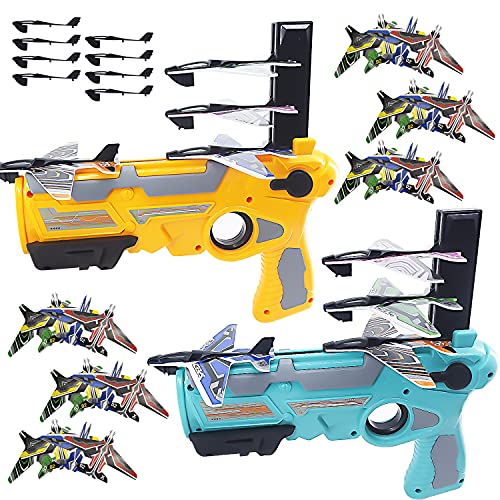 Airplane Toy,2021 New Hot Toy - Catapult plane, Bubble Catapult Plane Toy Airplane, Outdoor Toys & Boys Toys for 6-8 Years Old Kids,with 24 Pcs Glider Airplane Launcher,Shooting Sport Toys Gifts