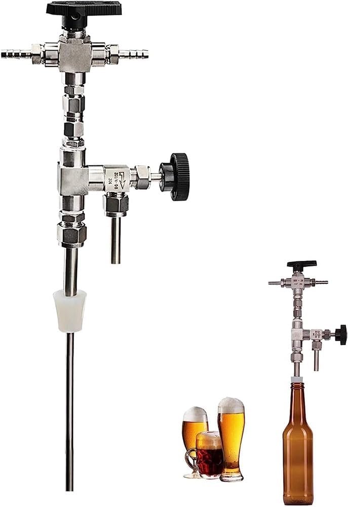 Beer Bottle Filler, Counter Pressure Bottle Filler, Food Grade 304 Stainless Steel, Bottling Wand for Beer & Wine for Beer Gun Bottling Equipment