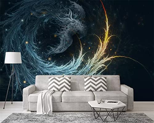 Chinese Style Phoenix Pattern Wall Mural Wallpaper, Removable Self-Adhesive 3D Mural Wallpaper For Kindergarten Bedroom Living Room Kids Room Tv Sofa Background Wall(36"Hx48"W) #TOP28