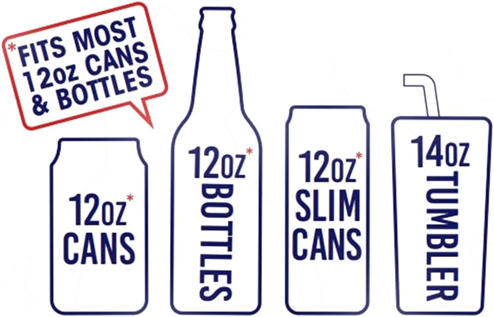 Yukon Outfitters 4-in-1 Drink Cooler & Tumbler, Stainless Steel Non-Slip Universal Drink Beverage Cooling 14oz Insulated Tumbler Cup, Fits Most 12oz Standard & Slim Cans, Bottles, UV Black Leopard