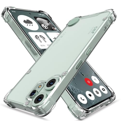 Image of Pikkme Back Cover for CMF by Nothing Phone 2 Pro 5G PC + TPU Clear Transparent Raised Edges Shockproof Protective Phone Bumper Case(Transparent)