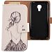 Produktbild Lankashi PU Flip Leder Tasche Hülle Case Cover Schutz Handy Etui Skin Für Acer Liquid Z6 Plus 5.5" (Back Girl Design)
