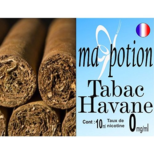 MA POTION - E-Liquide TABAC Havane, Eliquide Français Ma Potion, recharge liquide pour cigarette électronique. Sans nicotine ni tabac