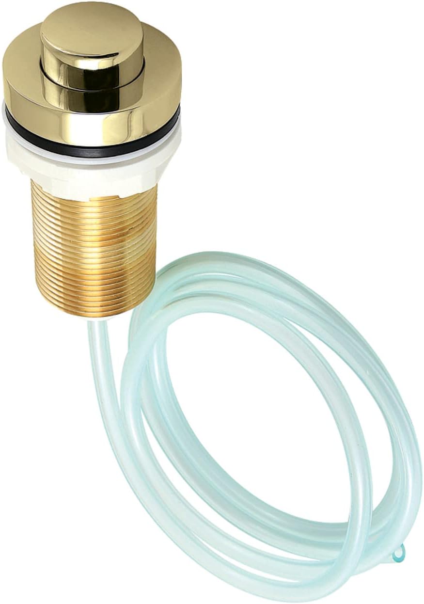 Kingston Brass KAM212 Gourmetier Garbage Disposal Air Switch Button, Polished Brass