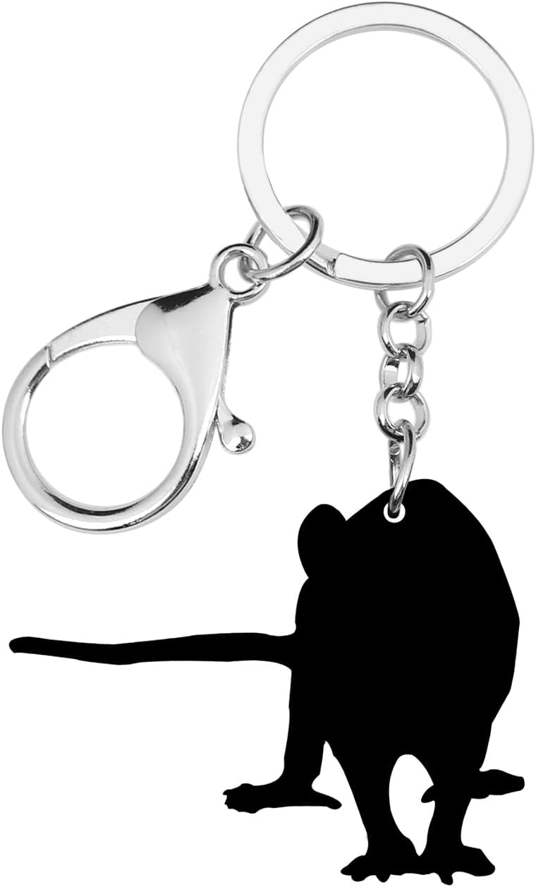 WEVENI Cute Acrylic Possum Keychain Opossum Keyring Funny Rat Charms Jewelry for Women Girls Car Bag Wallet Accessories (Possum H) - Image 5