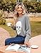 Blooming Jelly Women's Halloween Sweatshirts Skull Graphic T Shirts Long Sleeve Pullover Gothic Fall Trendy Outfits 2024 (Large, Grey)