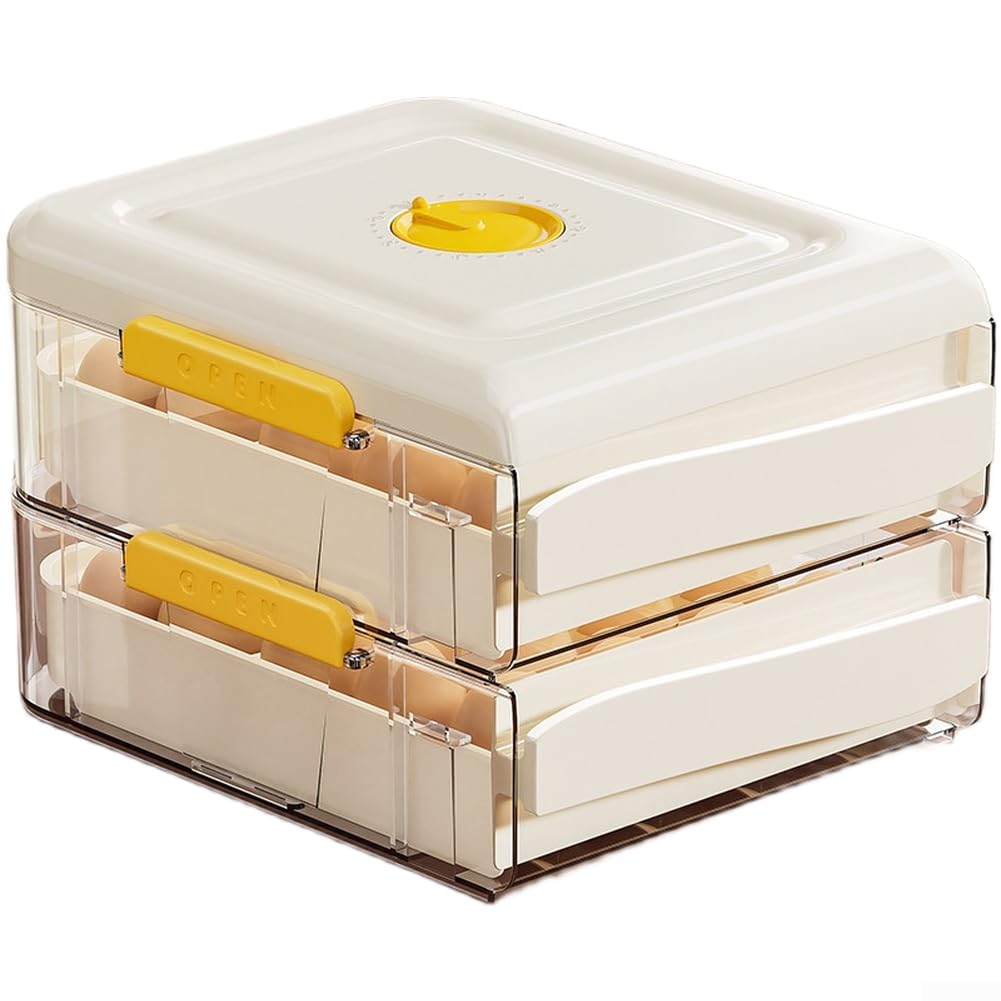 Eierbehälter Kühlschrank 27cm Stapelbar PET+PP(Yellow)