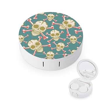 Amazon.co.jp: コンタクトレンズケース ビンテージ 頭蓋骨